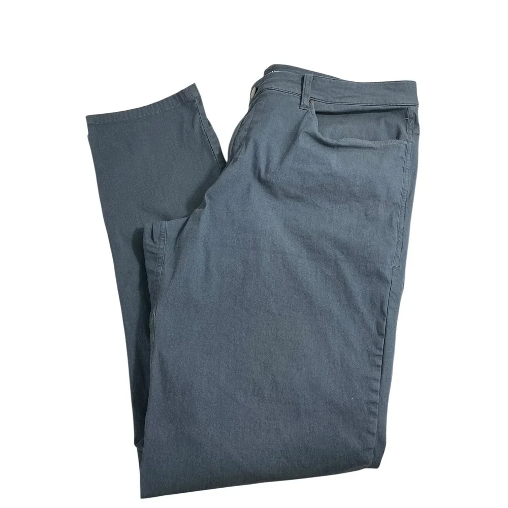 Lululemon Men's ABC Slim Pants Size 36 Straight Leg Casual Blue‎ Gray